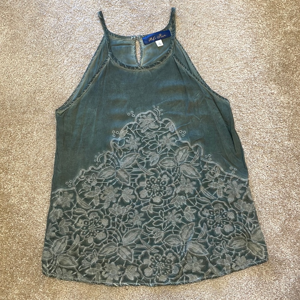 Blue Rain Embroidered Blouse